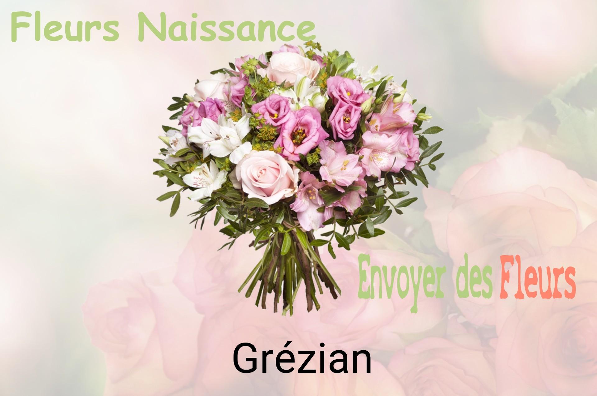Bouquet de fleurs de naissance livré à Grézian